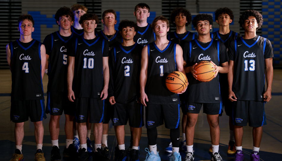 2025–26 Mesquite Wildcats varsity boys basketball team photo